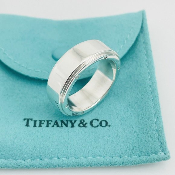 Size 10 Tiffany Metropolis Ring Mens Unisex in Sterling Silver - Picture 6 of 7